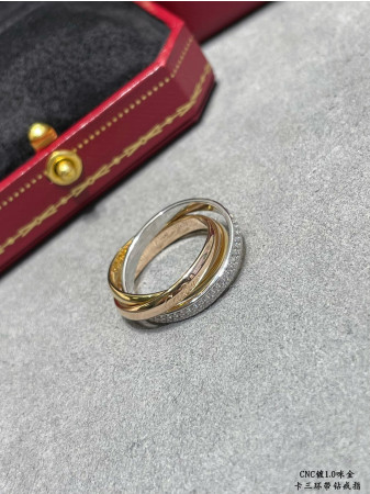 Cartier three-band diamond ring