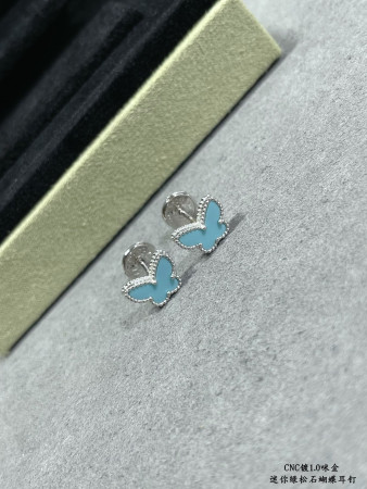Van Cleef & Arpels Turquoise Mini Butterfly Stud Earrings