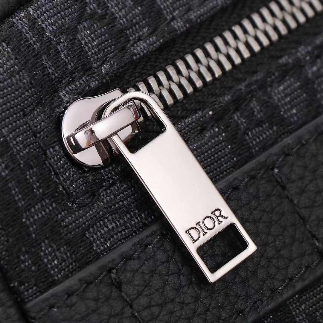 DIOR Mini Safari Bag with Strap Black Dior Oblique Jacquard 6.5 x 5 x 1.5 inches