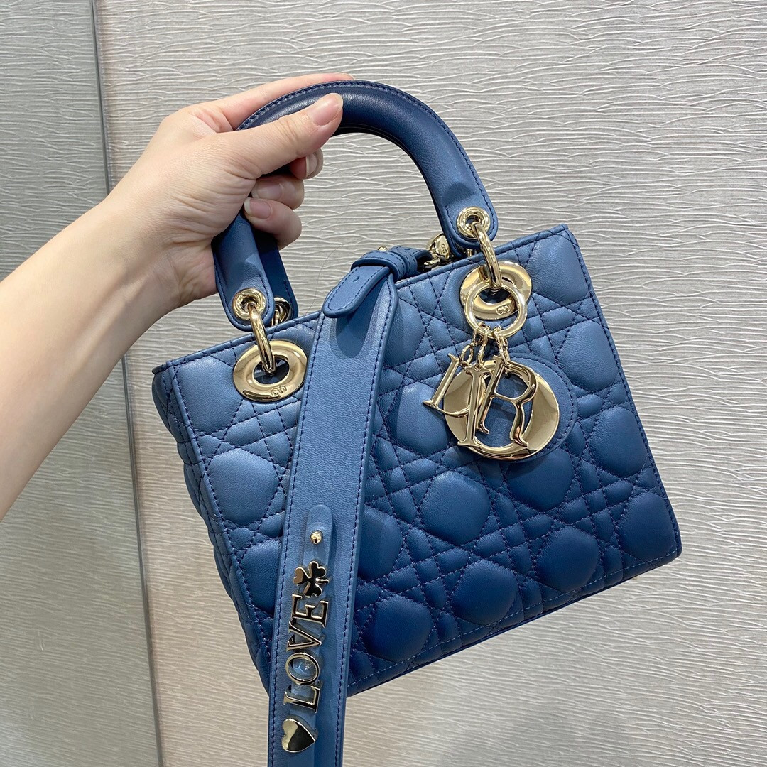 Small Lady Dior Bag 8 x 6.5 x 3 inches