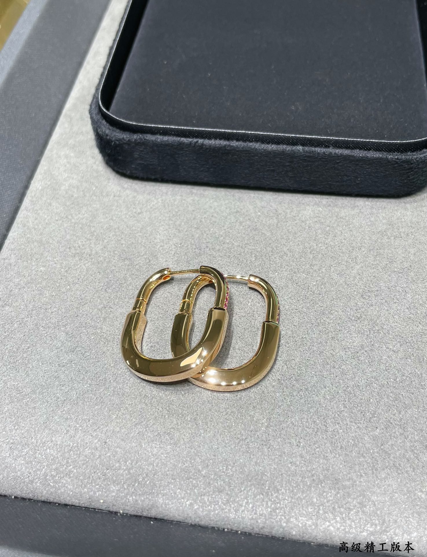 Tiffany & Co. Medium Pink Diamond Lock Earrings