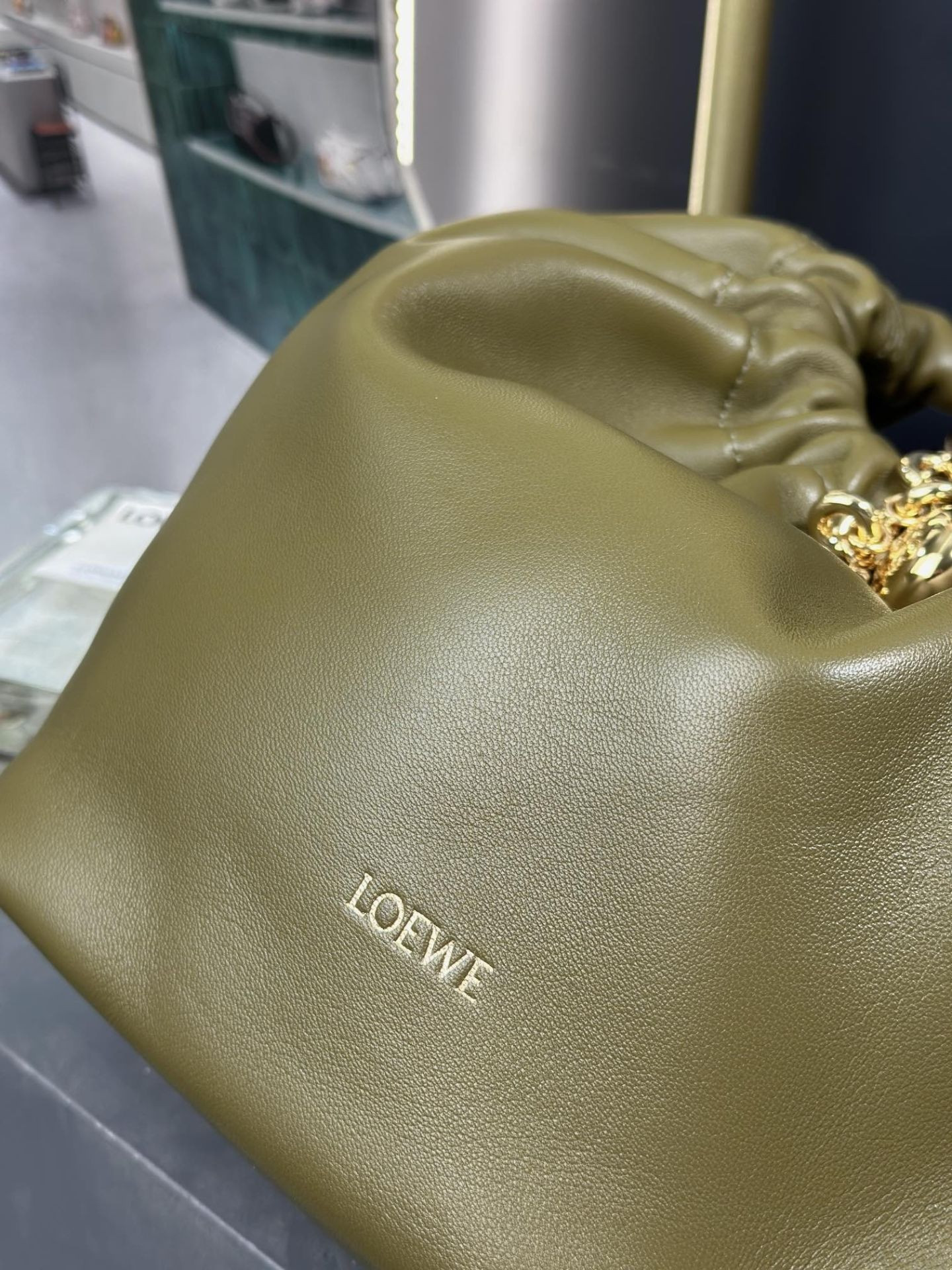 LOEWE Small Squeeze bag in mellow nappa lambskin 29x10.5x24cm