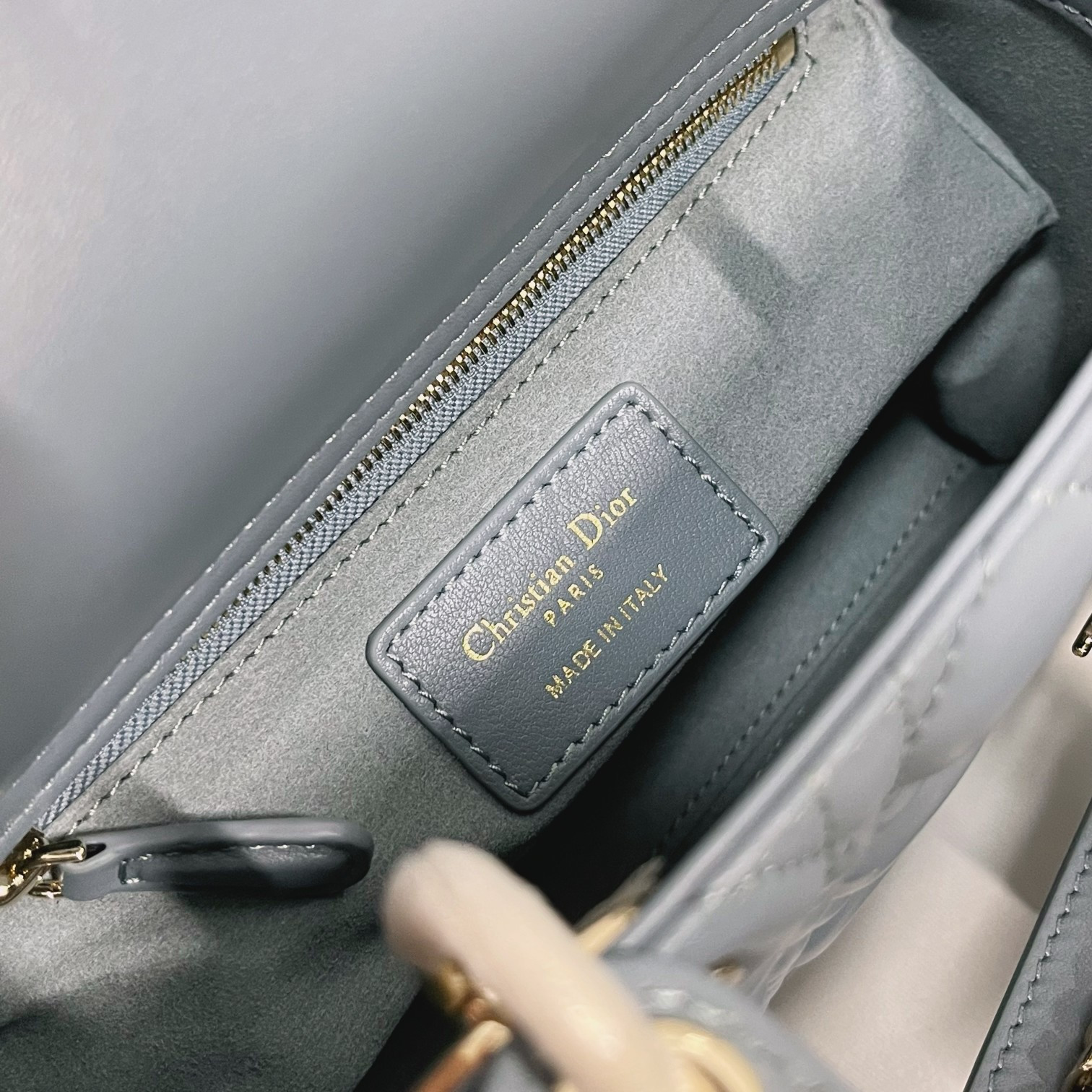 Small Lady Dior My ABCDior Bag  Cloud Blue 8 x 6.5 x 3 inches