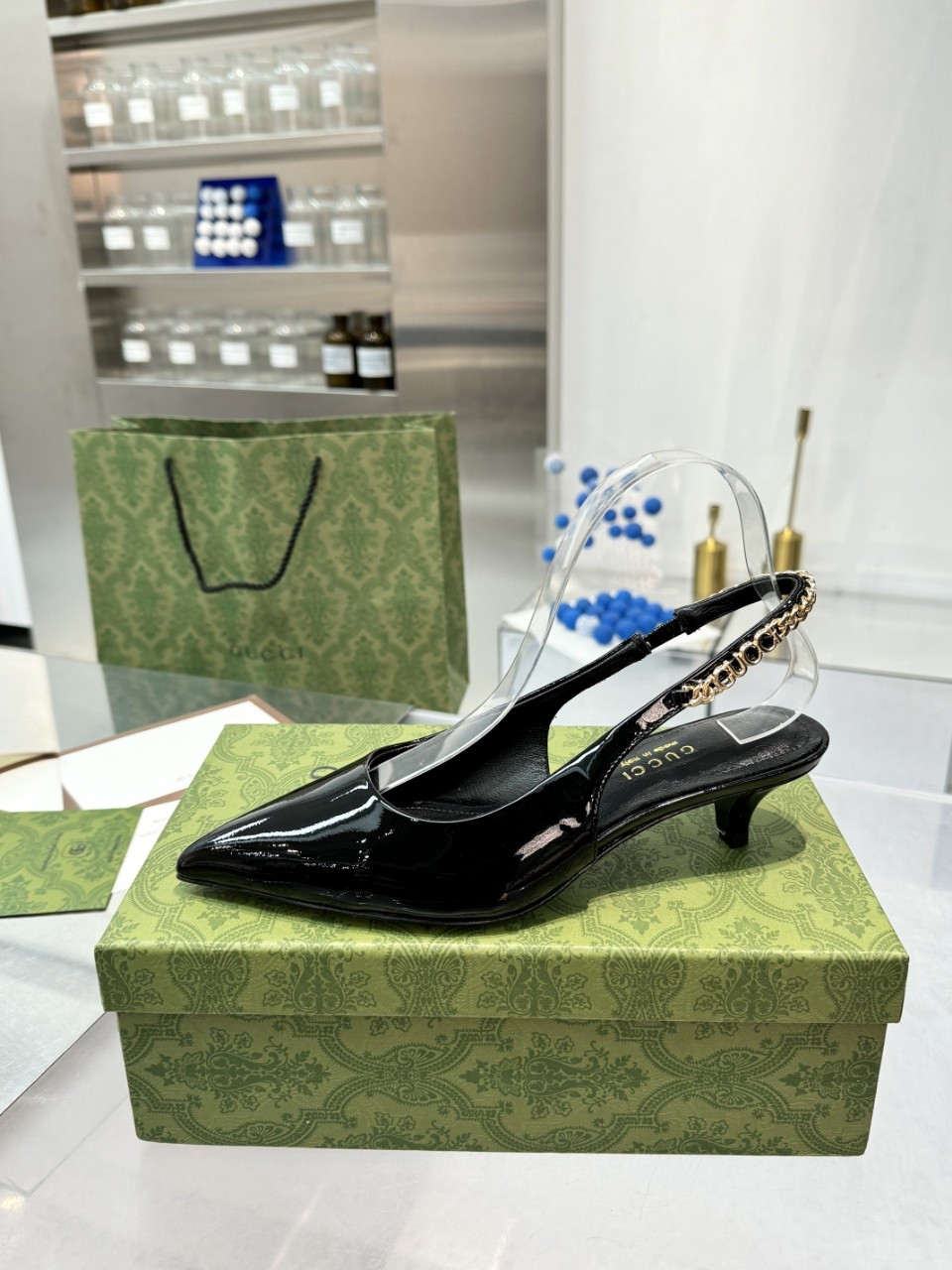 GUCCI SIGNORIA SLINGBACK PUMP mid-heel shoes