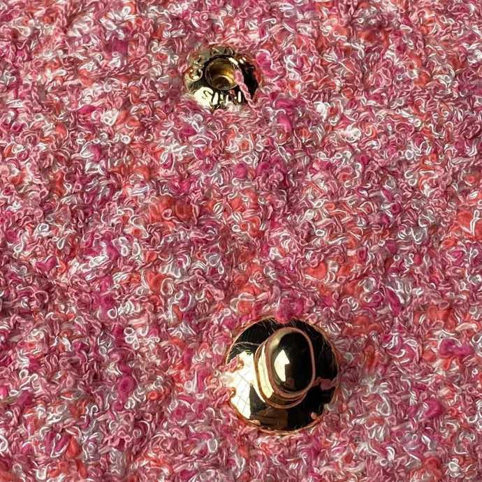 CHANEL CLASSIC 11.12 HANDBAG Tweed & Gold-Tone Metal 6 × 9.9 × 2.5 in