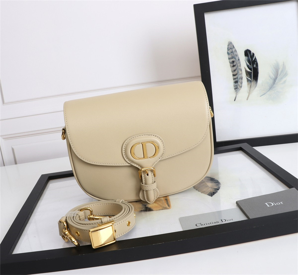 MEDIUM DIOR BOBBY BAG Beige Box Calfskin