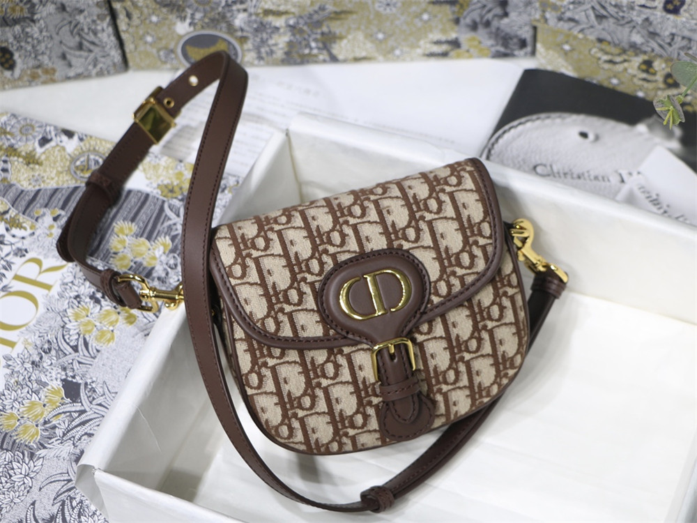 MEDIUM DIOR BOBBY BAG brown Dior Oblique Jacquard