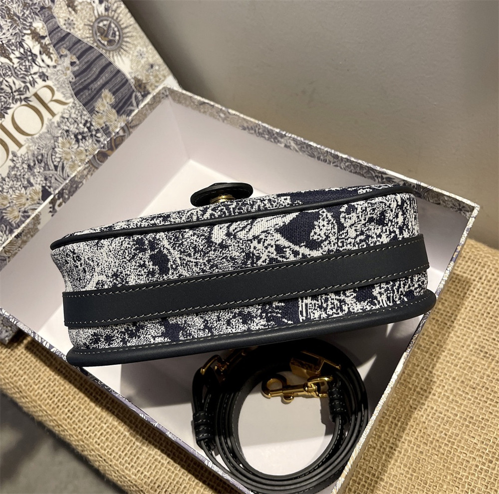 MEDIUM DIOR BOBBY BAG white black Dior Oblique Jacquard