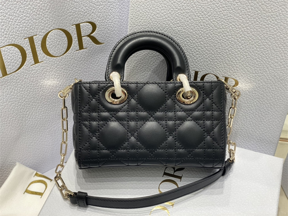 DIOR MINI LADY D-JOY BAG Black 16 x 9 x 5 CM