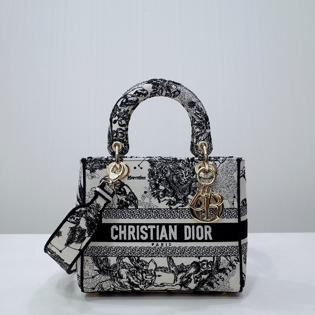 MEDIUM DIOR LADY D-LITE BAG 24 x 20 x 11 cm