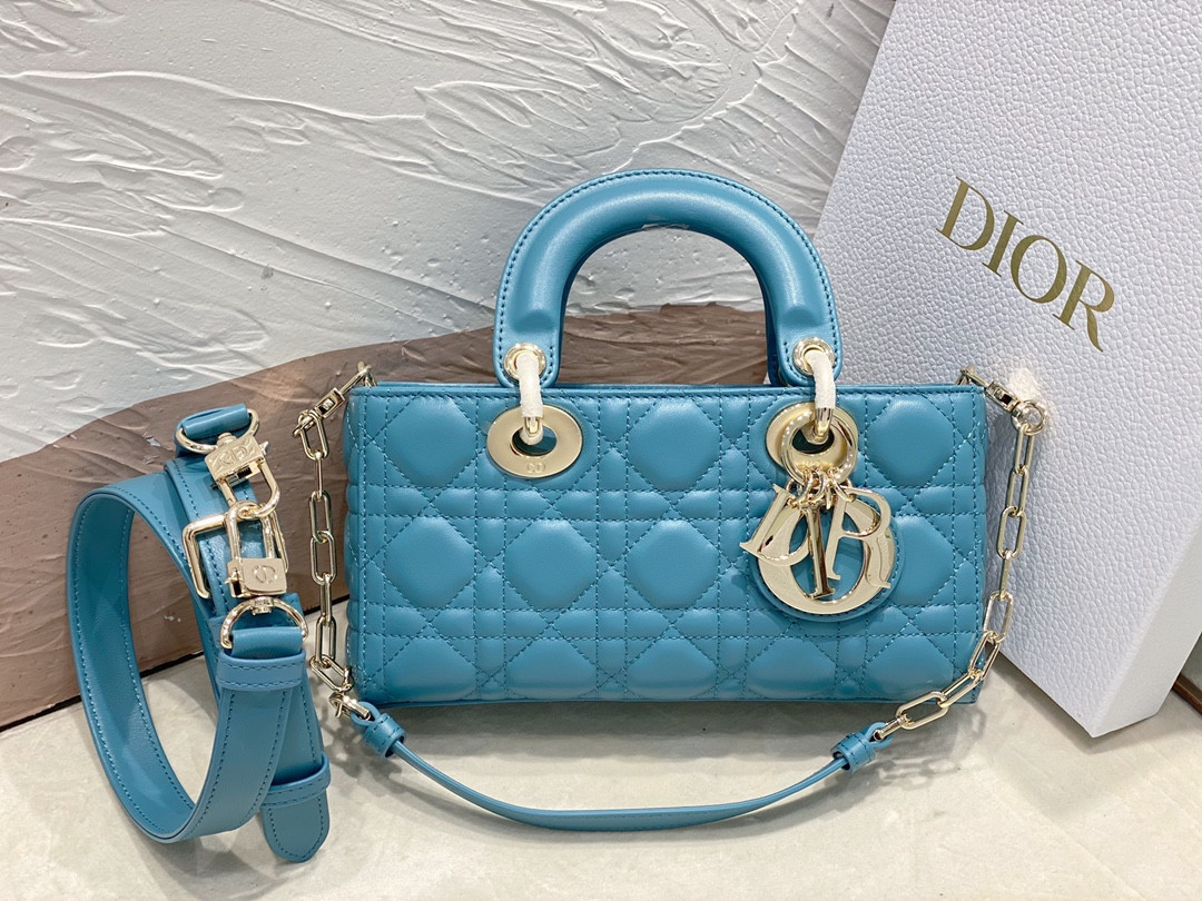 DIOR SMALL LADY D-JOY BAG BLUE