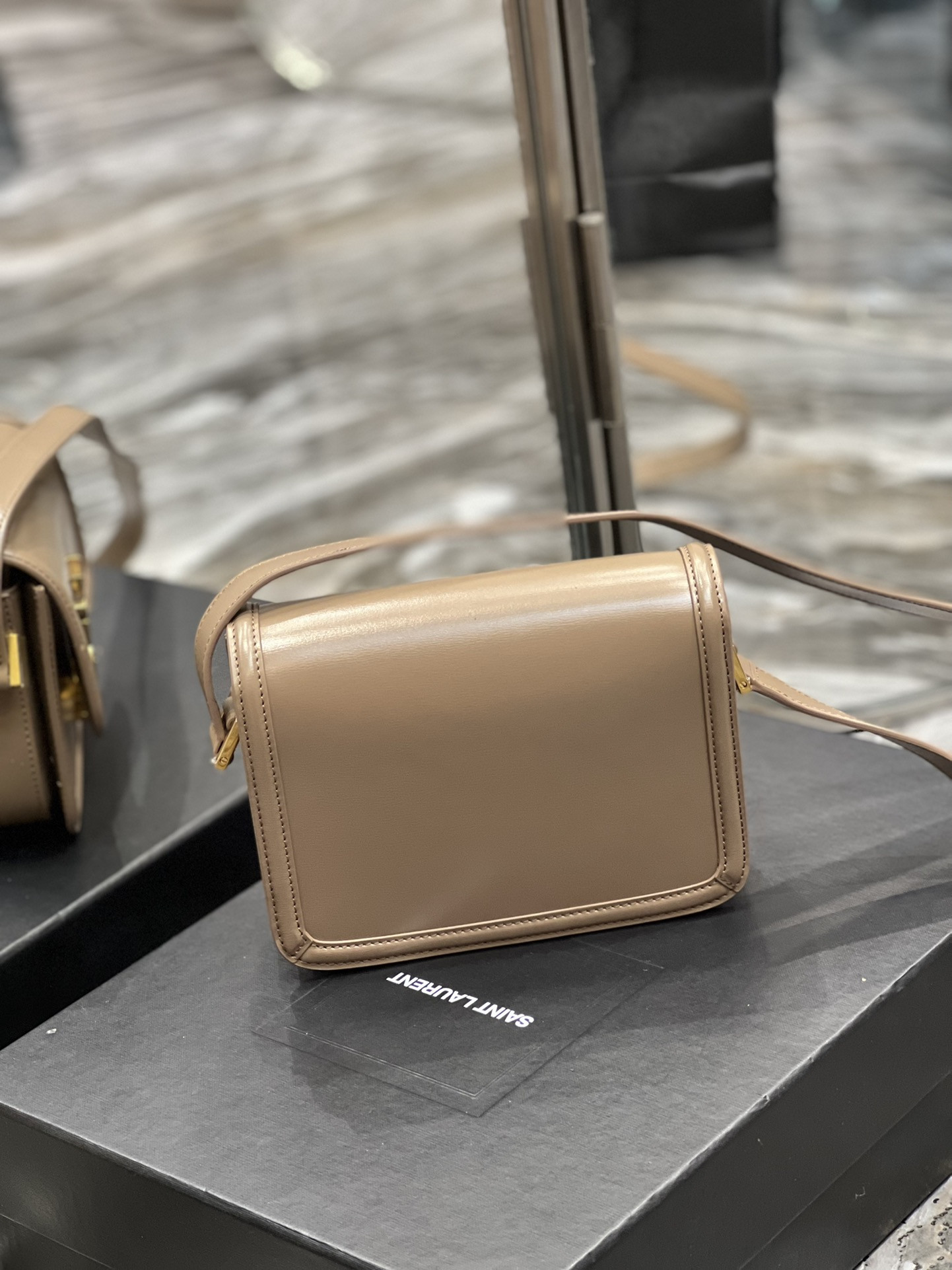 YSL SOLFERINO SMALL SATCHEL IN BOX SAINT LAURENT PINK 7.4 X 5.1 X 1.9 INCHES