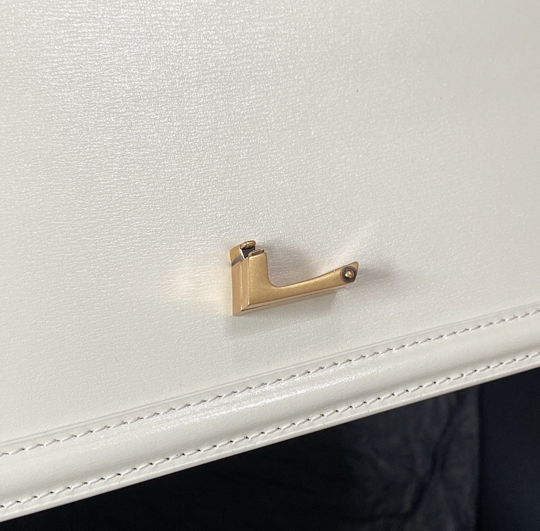 YSL SOLFERINO MEDIUM SATCHEL IN BOX SAINT LAURENT black white 9.1 X 6.3 X 2.4 INCHES