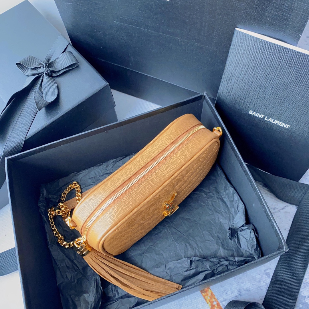 YSL MINI LOU IN QUILTED LEATHER 7.5 X 4.1 X 2 INCHES