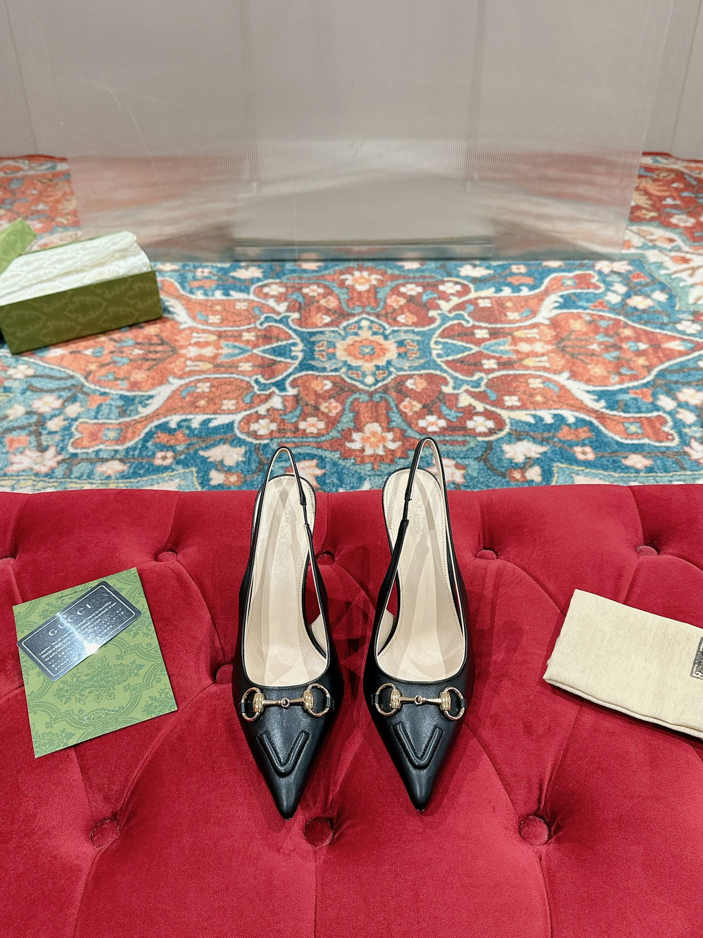 UA GUCCI HORSEBIT SLINGBACK PUMP HIGH HEEL