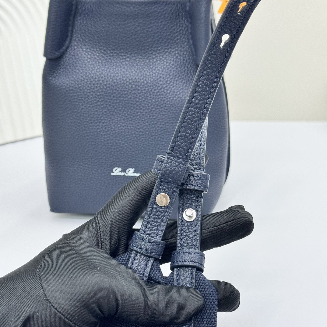 Loro Piana Micro Bale bag Grained Calfskin 16x13x13cm