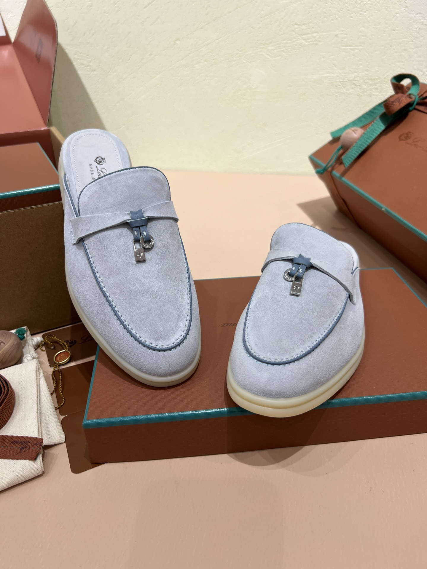 UA Loro Piana Babouche Charms Walk Loafers