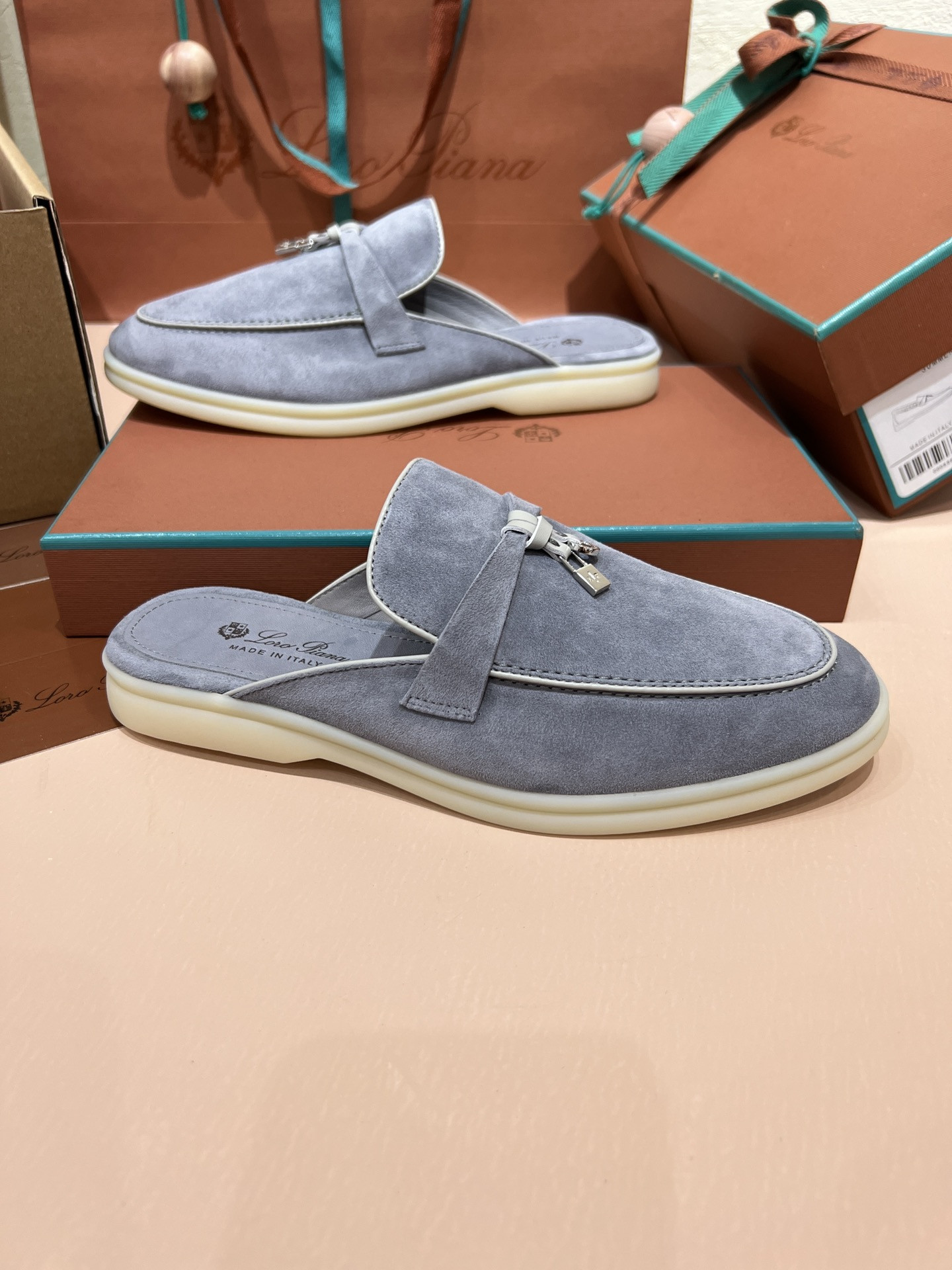 UA Loro Piana Babouche Charms Walk Loafers