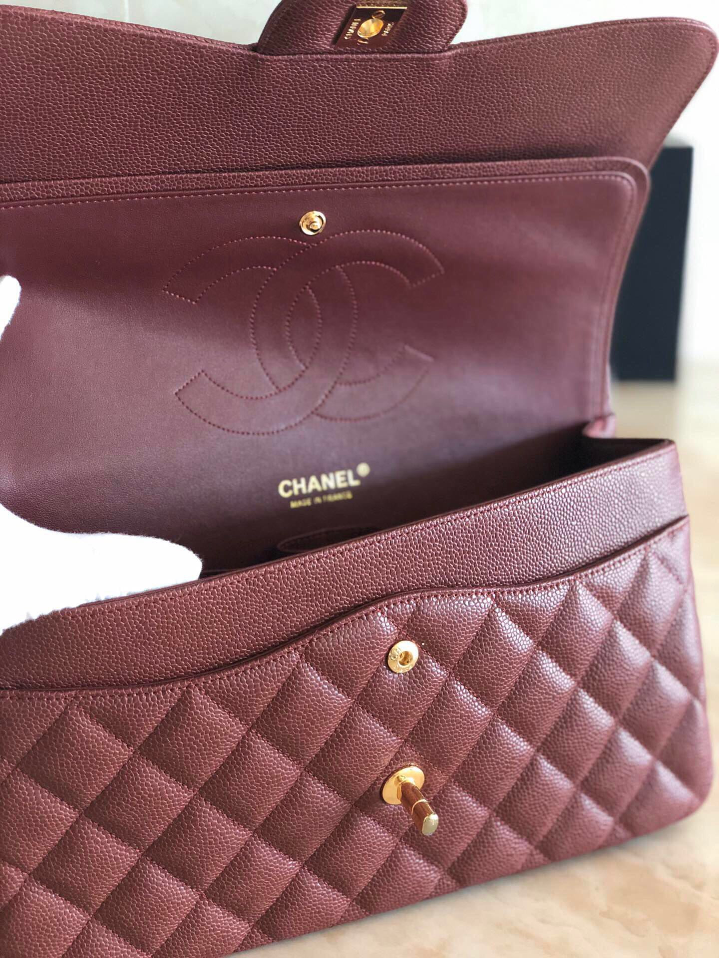 Chanel Classic Flap Jumbo 30cm CF Gold Hardware 7.6 × 11.7 × 3.9 in