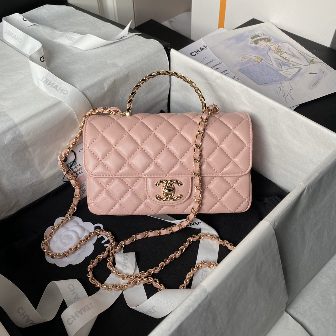 Chanel 24A Mini Classic Handbag 12 × 20 × 6 cm
