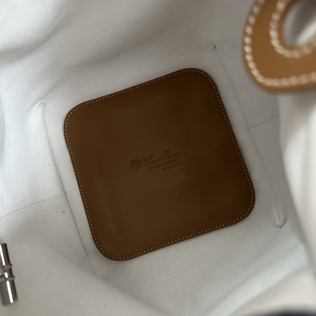 Loro Piana Small Bale Cotton Bag 20x18x17cm