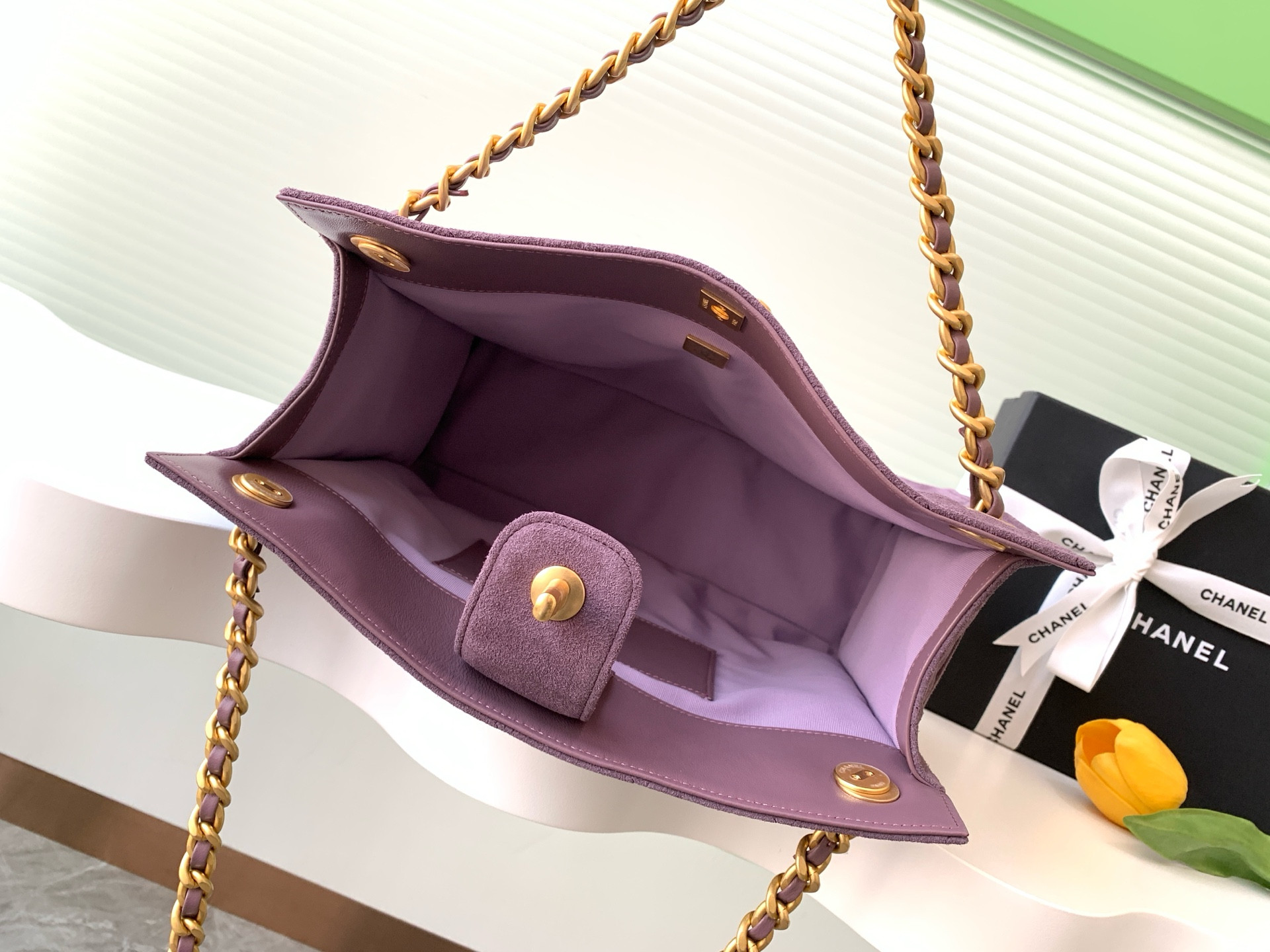 Chanel shopping bag hobo 26x31x13cm