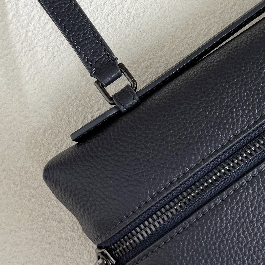 Loro Piana Extra pouch L29 Deep Royal Blue 29x18x5cm