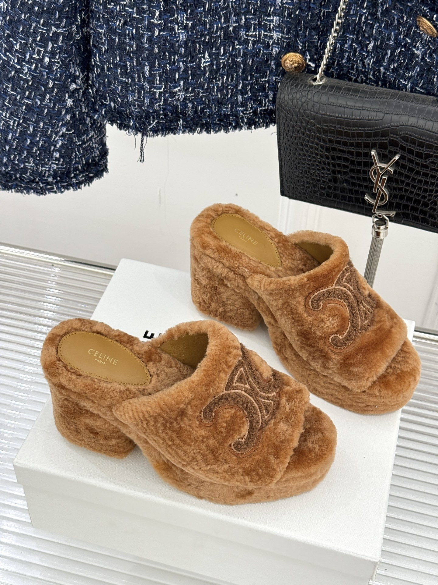 UA Celine Elena Mule 8cm Heel